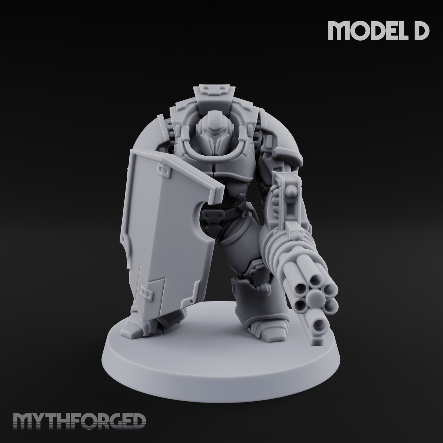 Grimdark Heavy Assault Exo-Armour Troopers Miniature for Dungeons and Dragons, Pathfinder or other TTRPGs