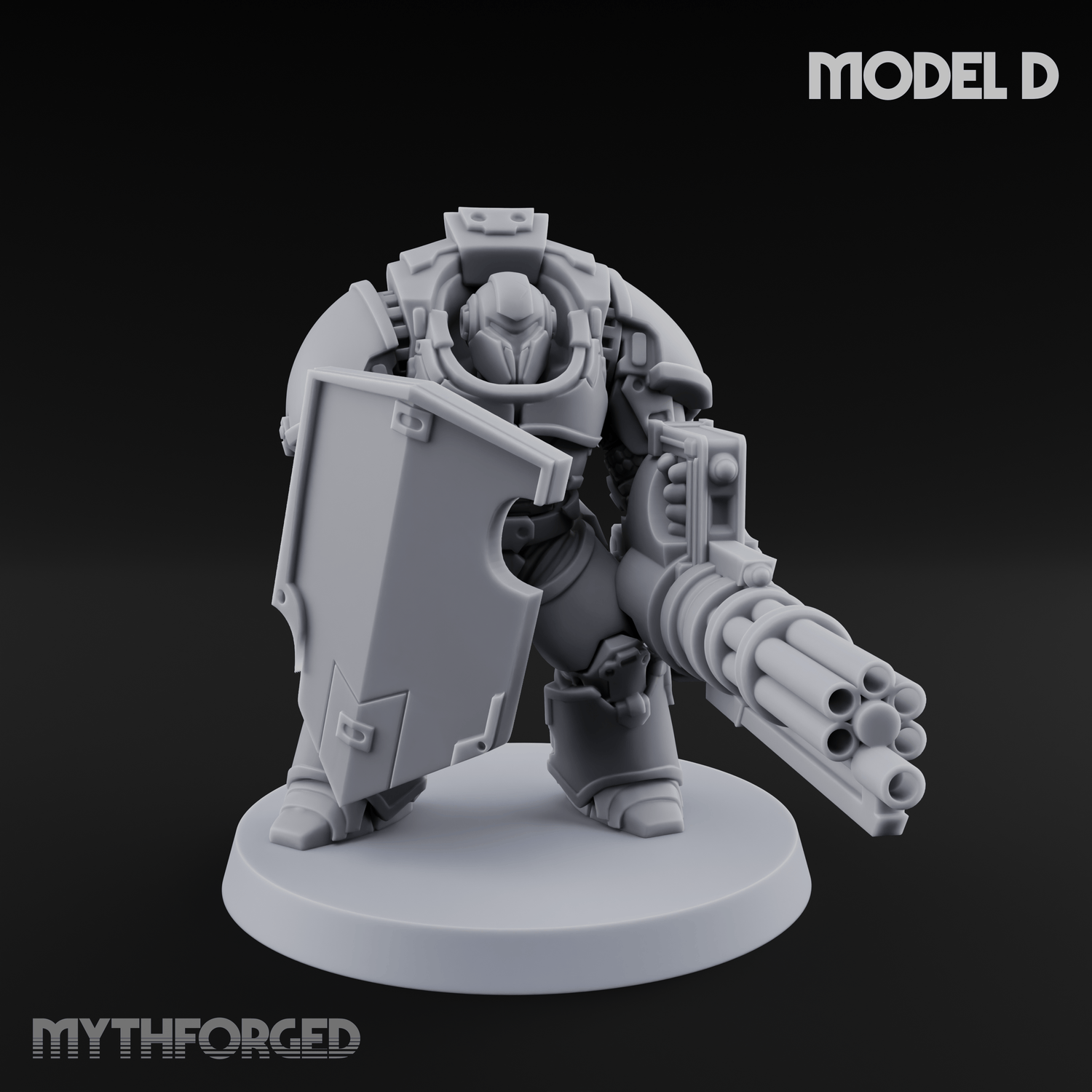 Grimdark Heavy Assault Exo-Armour Troopers Miniature for Dungeons and Dragons, Pathfinder or other TTRPGs