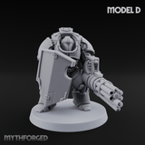 Grimdark Heavy Assault Exo-Armour Troopers Miniature for Dungeons and Dragons, Pathfinder or other TTRPGs