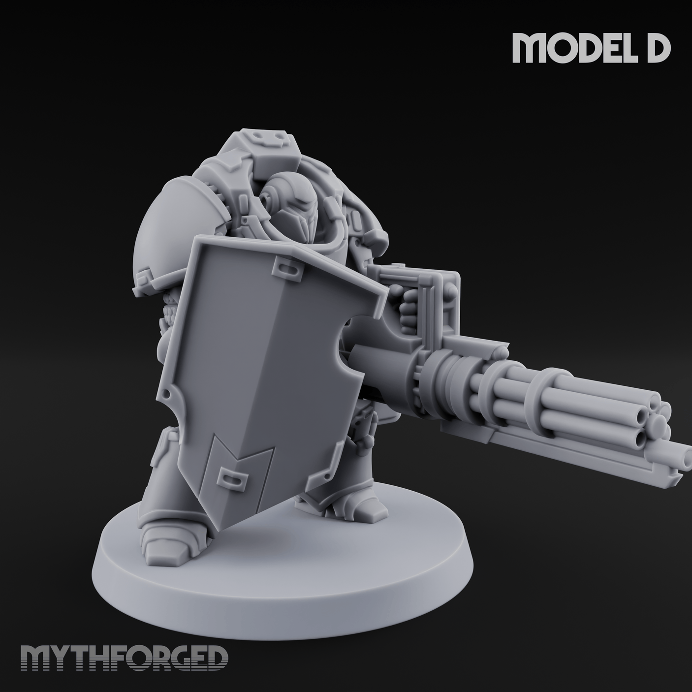 Grimdark Heavy Assault Exo-Armour Troopers Miniature for Dungeons and Dragons, Pathfinder or other TTRPGs