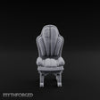 Torn-Cushion Gothic-Legged Noble Armchair Miniature for Dungeons and Dragons, Pathfinder or other TTRPGs
