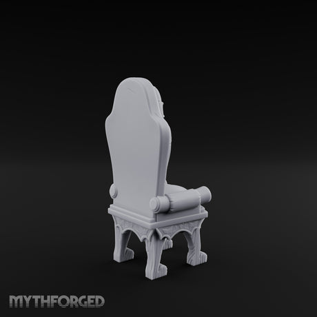Torn-Cushion Gothic-Legged Noble Armchair Miniature for Dungeons and Dragons, Pathfinder or other TTRPGs