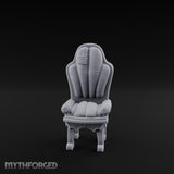 Torn-Cushion Gothic-Legged Noble Armchair Miniature for Dungeons and Dragons, Pathfinder or other TTRPGs