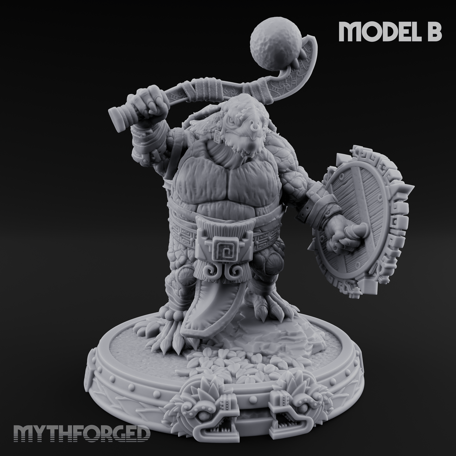 The Skull Shell Tribe Miniature for Dungeons and Dragons, Pathfinder or other TTRPGs