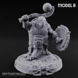 The Skull Shell Tribe Miniature for Dungeons and Dragons, Pathfinder or other TTRPGs