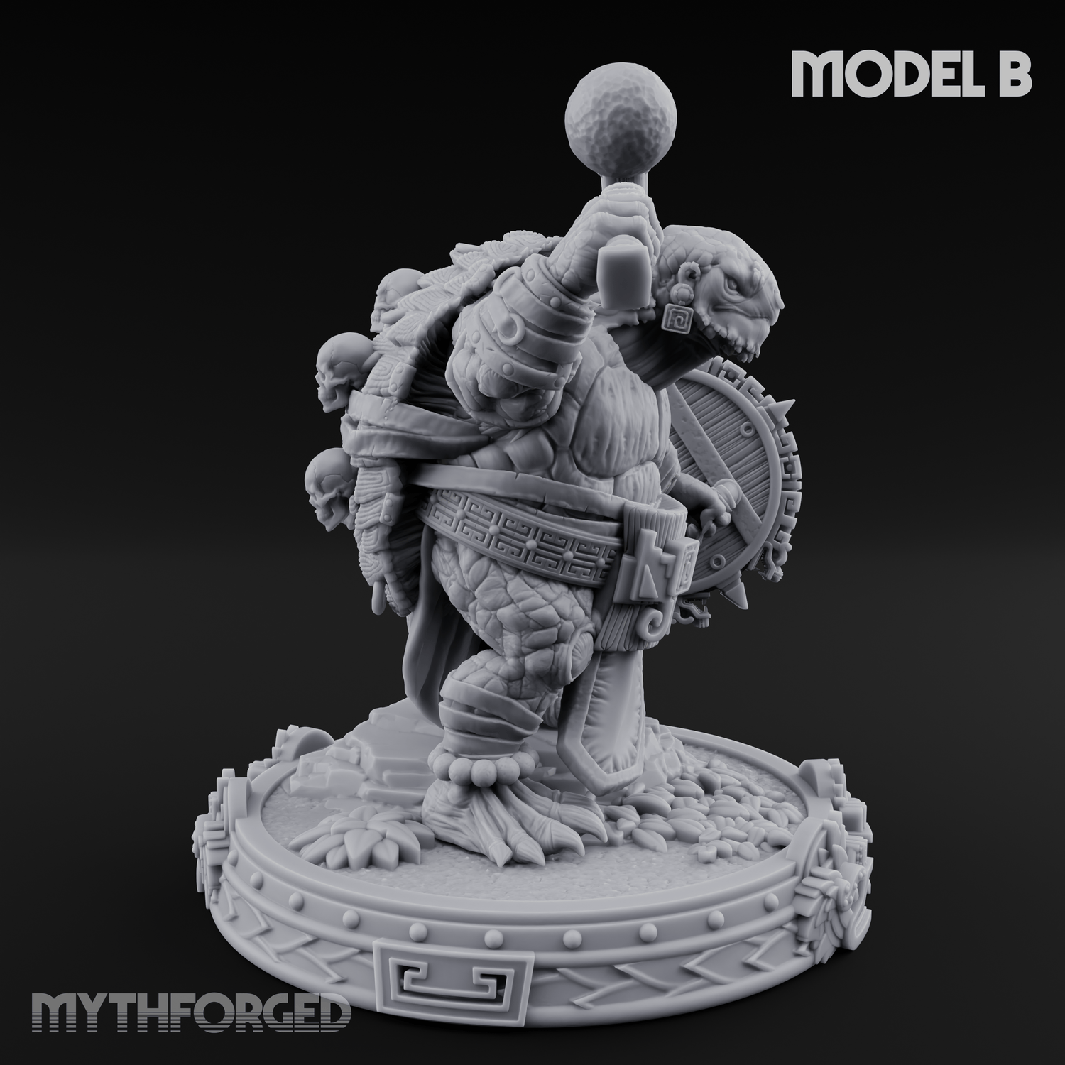 The Skull Shell Tribe B Miniature for Dungeons and Dragons, Pathfinder or other TTRPGs
