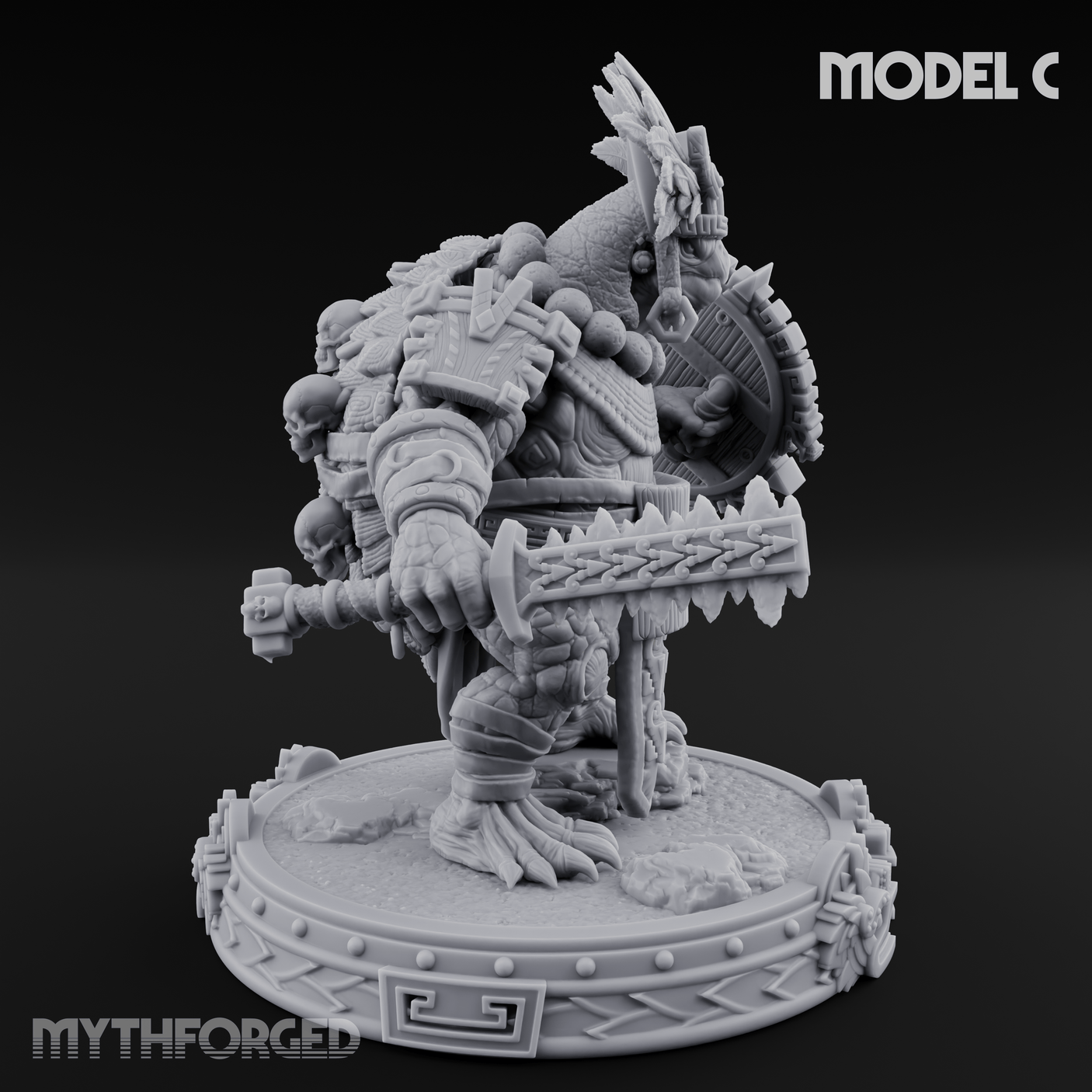 The Skull Shell Tribe C Miniature for Dungeons and Dragons, Pathfinder or other TTRPGs