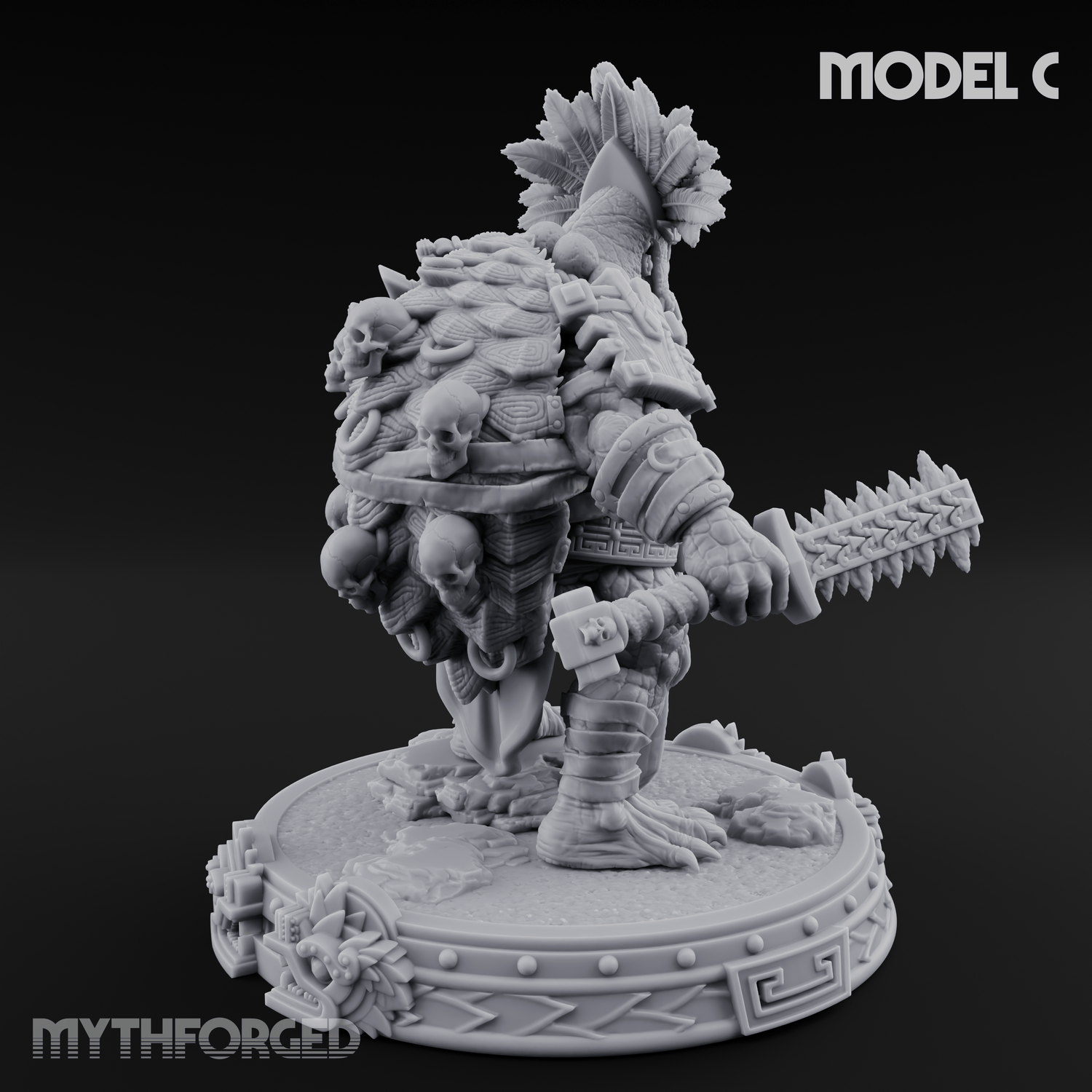 The Skull Shell Tribe C Miniature for Dungeons and Dragons, Pathfinder or other TTRPGs