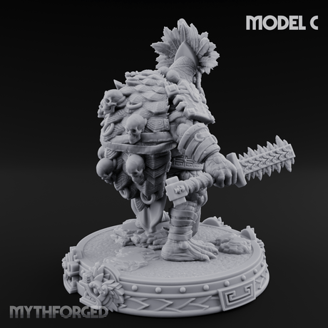 The Skull Shell Tribe C Miniature for Dungeons and Dragons, Pathfinder or other TTRPGs