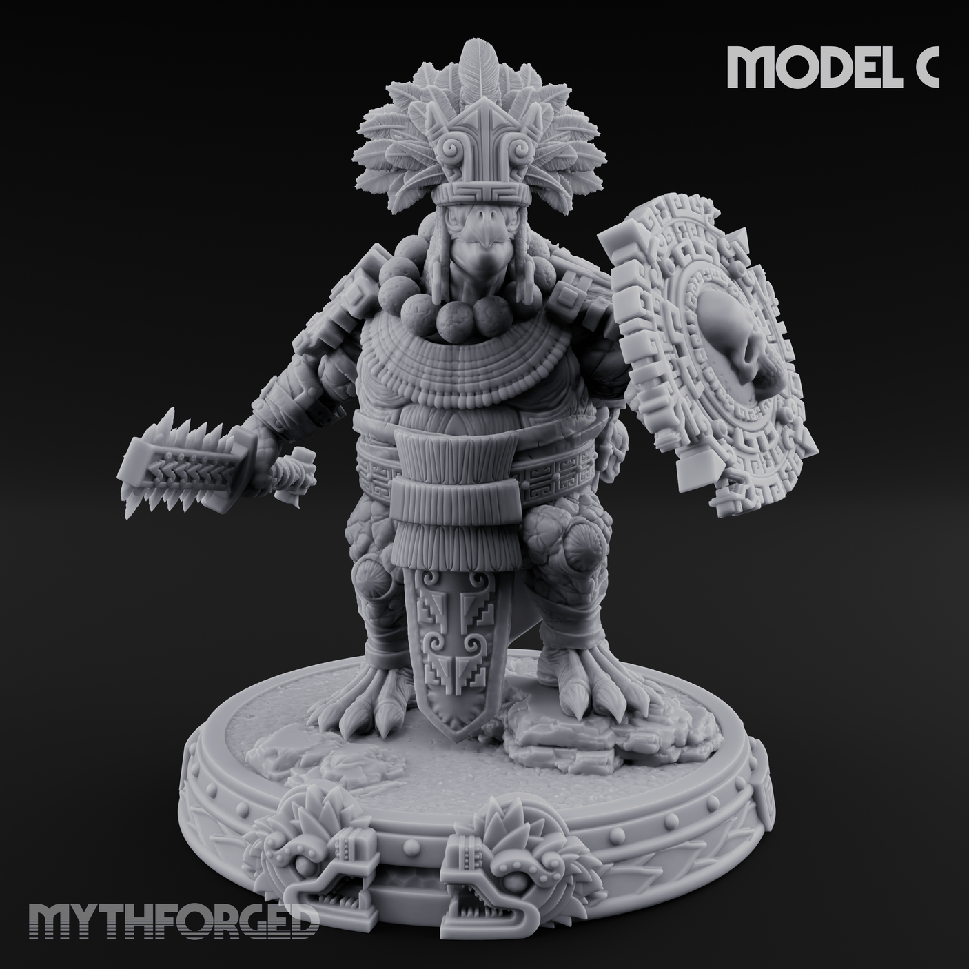 The Skull Shell Tribe C Miniature for Dungeons and Dragons, Pathfinder or other TTRPGs