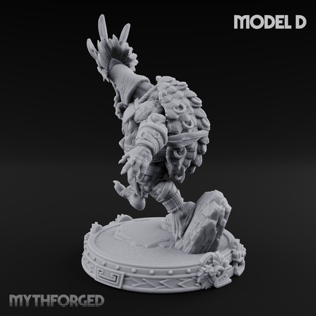 The Skull Shell Tribe D Miniature for Dungeons and Dragons, Pathfinder or other TTRPGs