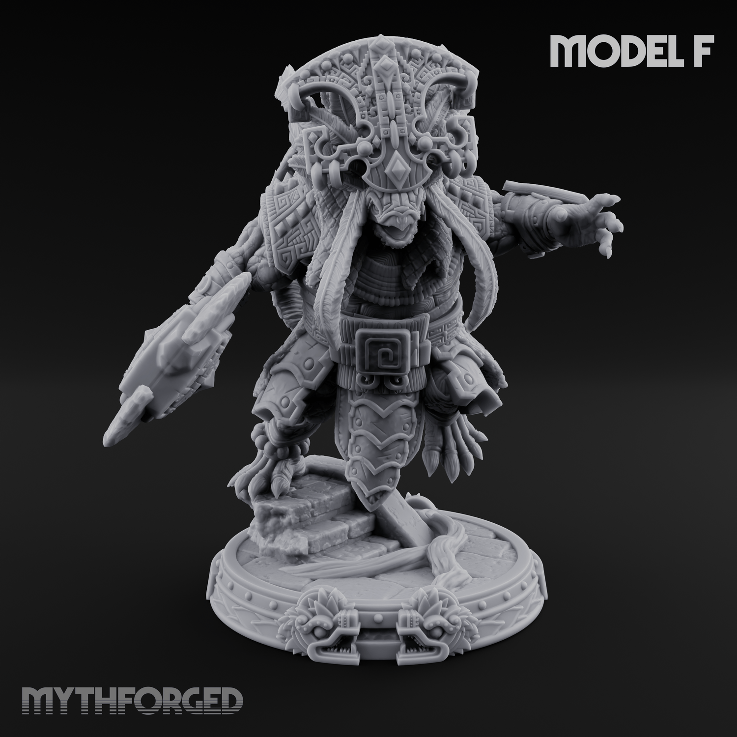 The Skull Shell Tribe Miniature for Dungeons and Dragons, Pathfinder or other TTRPGs