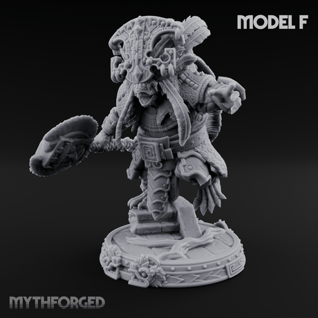 The Skull Shell Tribe F Miniature for Dungeons and Dragons, Pathfinder or other TTRPGs