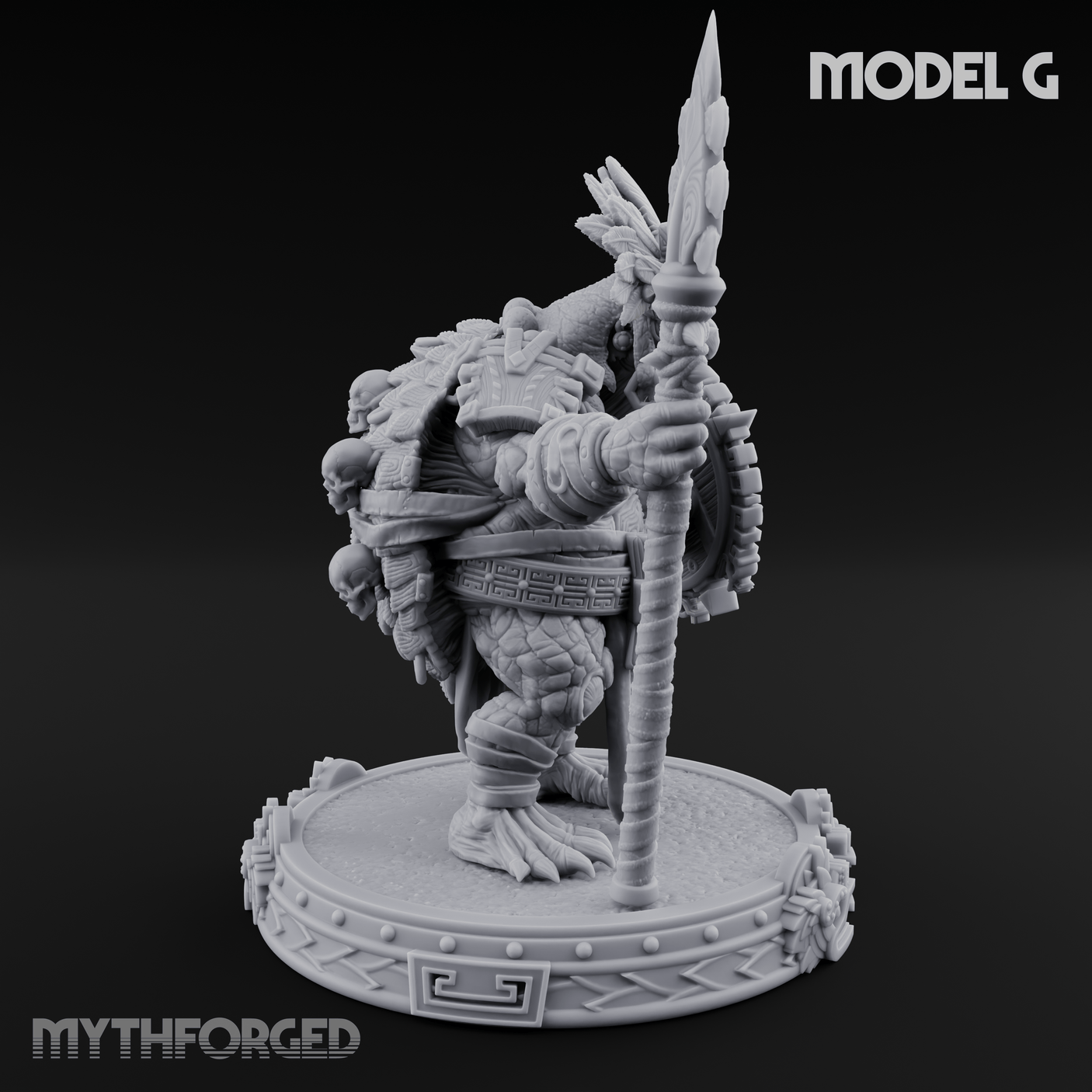 The Skull Shell Tribe G Miniature for Dungeons and Dragons, Pathfinder or other TTRPGs