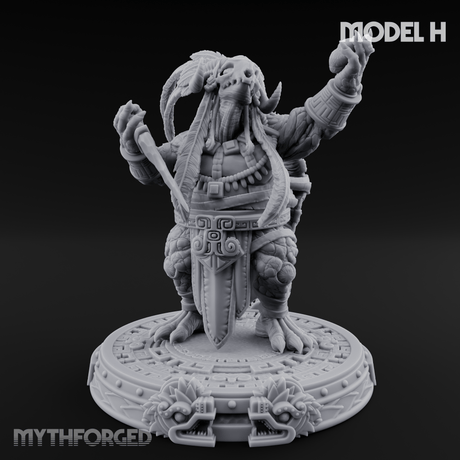 The Skull Shell Tribe H Miniature for Dungeons and Dragons, Pathfinder or other TTRPGs