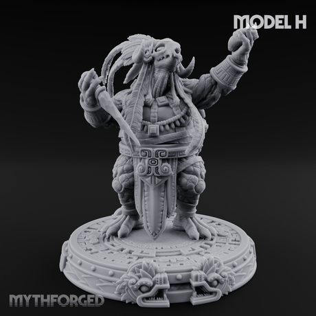 The Skull Shell Tribe Miniature for Dungeons and Dragons, Pathfinder or other TTRPGs
