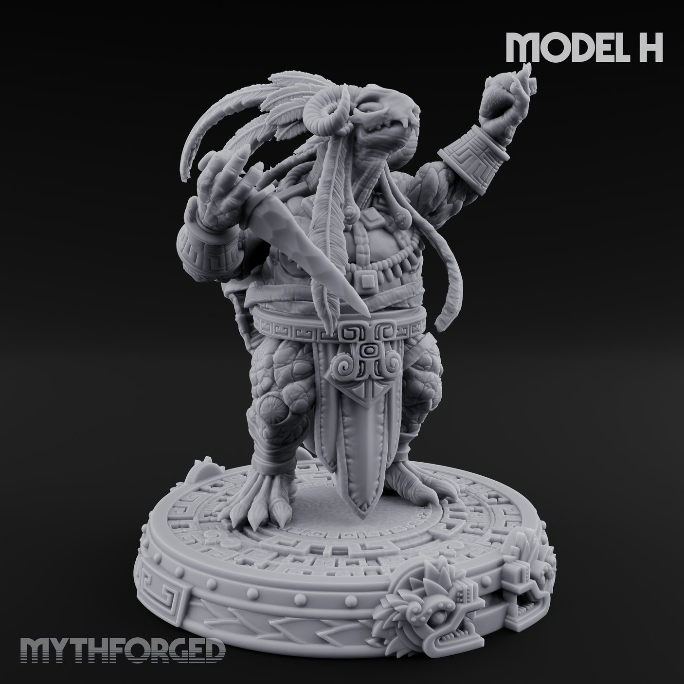 The Skull Shell Tribe Miniature for Dungeons and Dragons, Pathfinder or other TTRPGs