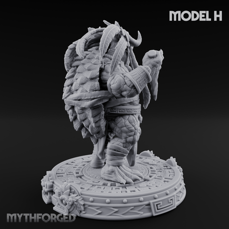 The Skull Shell Tribe H Miniature for Dungeons and Dragons, Pathfinder or other TTRPGs