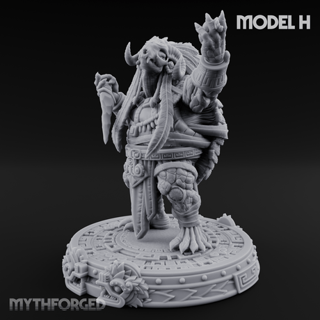 The Skull Shell Tribe H Miniature for Dungeons and Dragons, Pathfinder or other TTRPGs