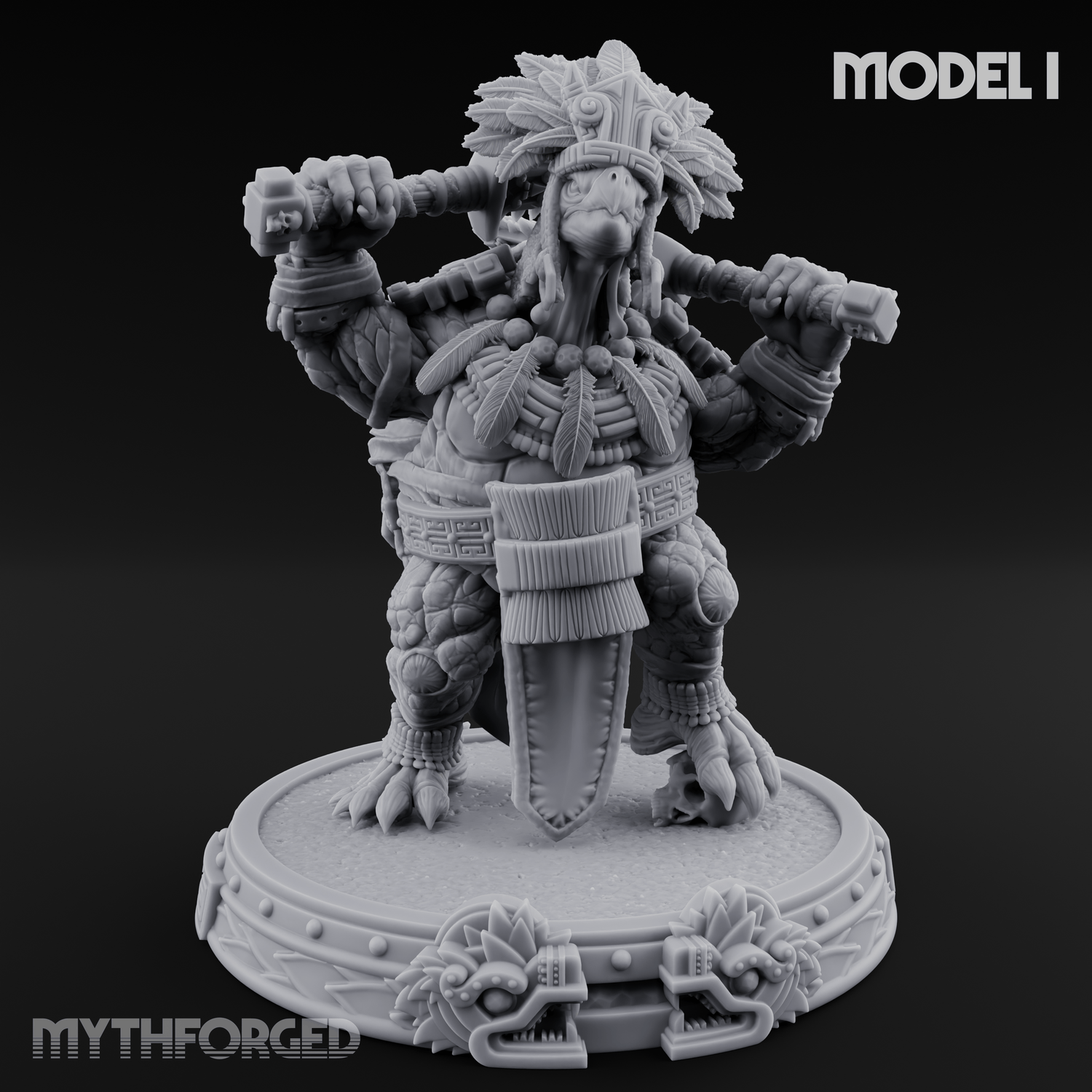 The Skull Shell Tribe Miniature for Dungeons and Dragons, Pathfinder or other TTRPGs