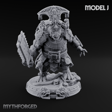 The Skull Shell Tribe J Miniature for Dungeons and Dragons, Pathfinder or other TTRPGs