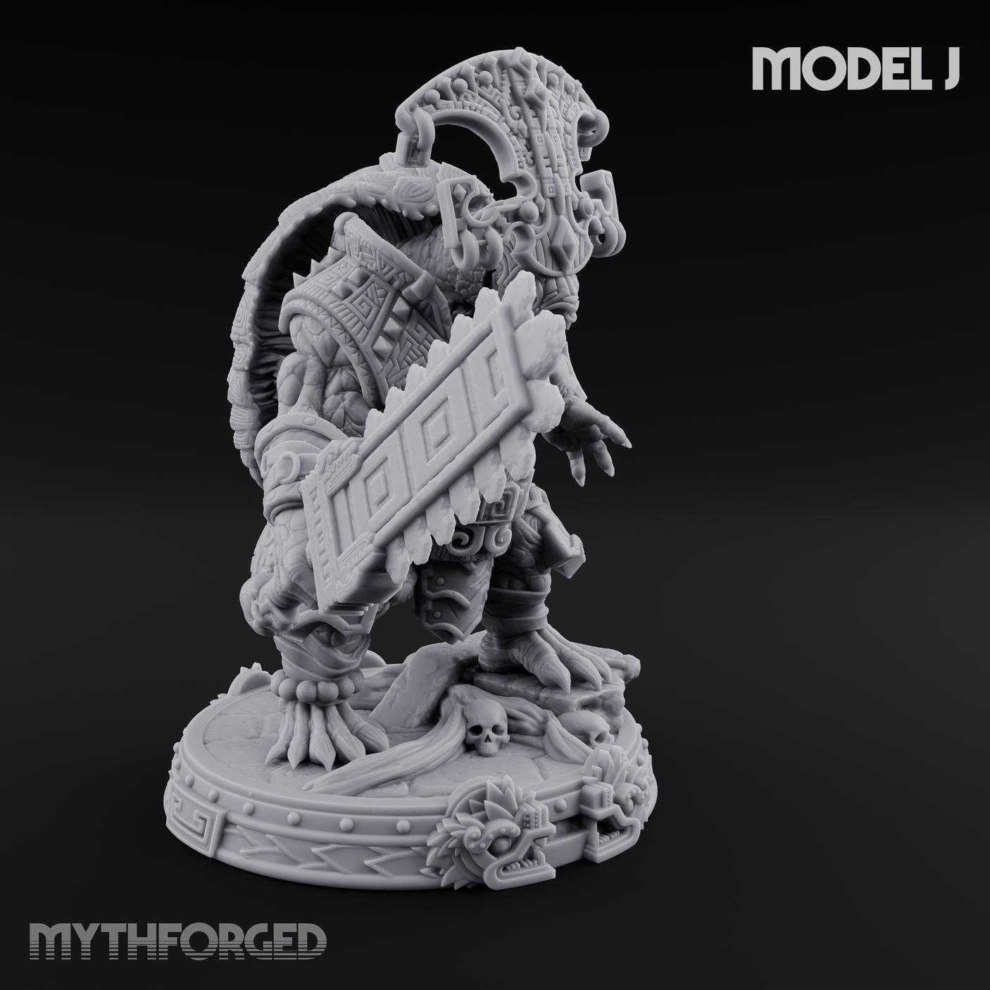 The Skull Shell Tribe Miniature for Dungeons and Dragons, Pathfinder or other TTRPGs