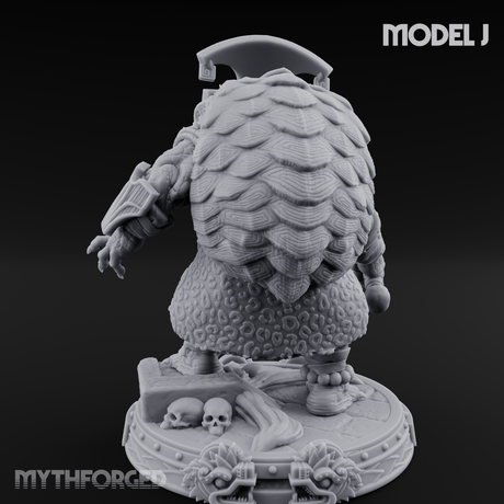 The Skull Shell Tribe J Miniature for Dungeons and Dragons, Pathfinder or other TTRPGs
