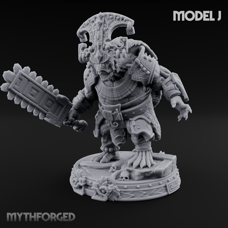 The Skull Shell Tribe J Miniature for Dungeons and Dragons, Pathfinder or other TTRPGs