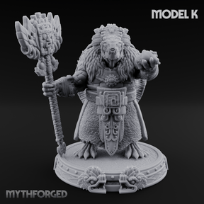 The Skull Shell Tribe K Miniature for Dungeons and Dragons, Pathfinder or other TTRPGs