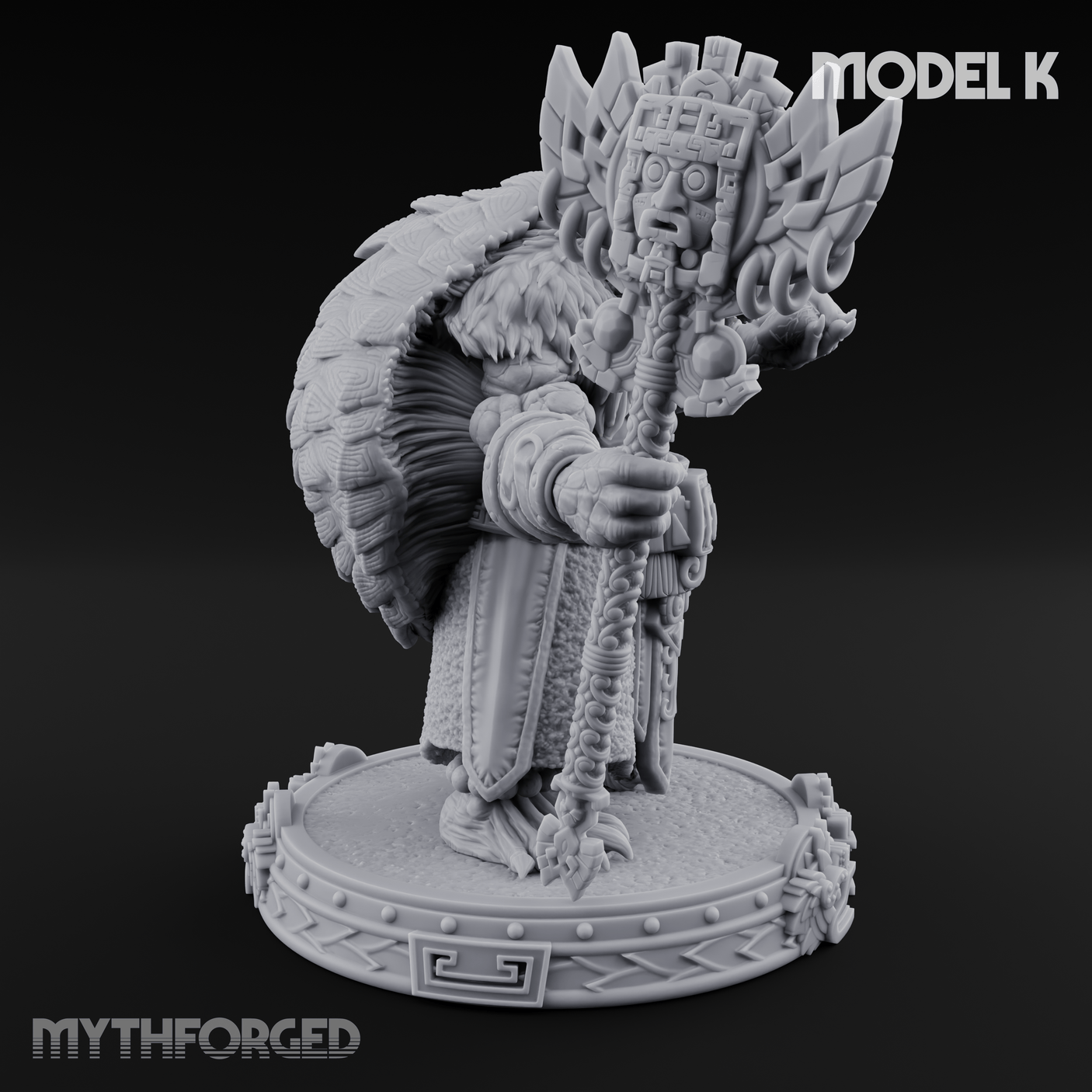The Skull Shell Tribe K Miniature for Dungeons and Dragons, Pathfinder or other TTRPGs