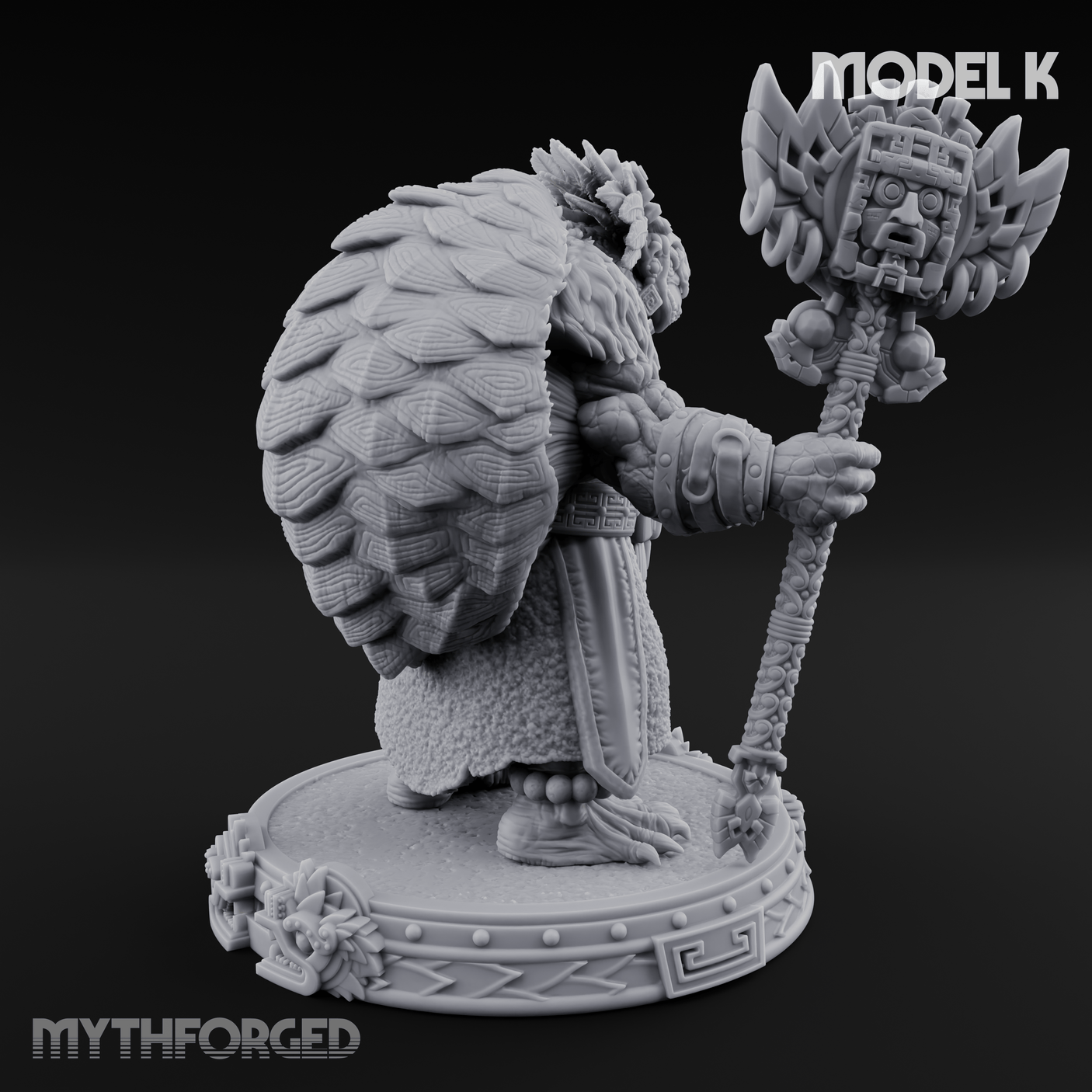 The Skull Shell Tribe K Miniature for Dungeons and Dragons, Pathfinder or other TTRPGs