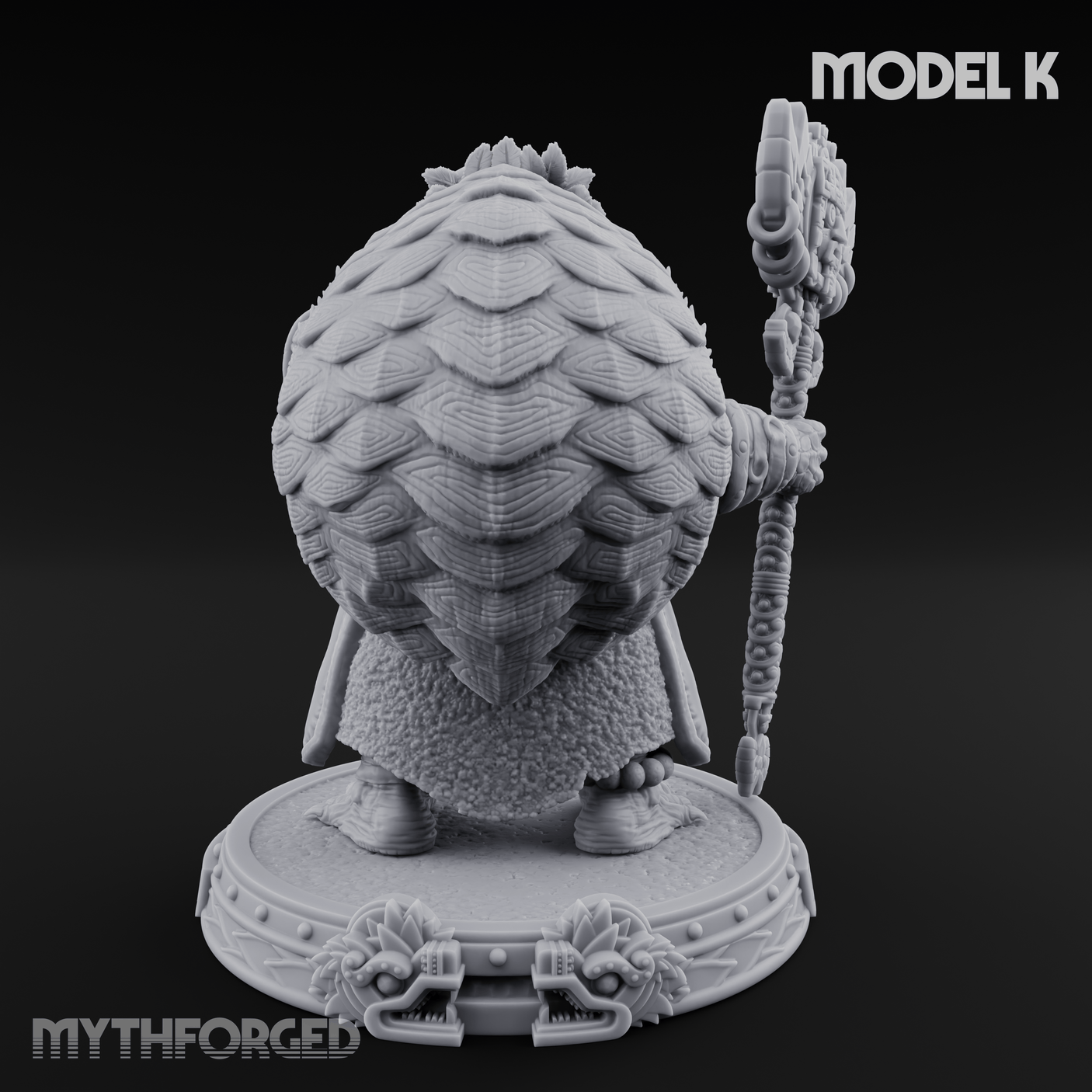 The Skull Shell Tribe K Miniature for Dungeons and Dragons, Pathfinder or other TTRPGs