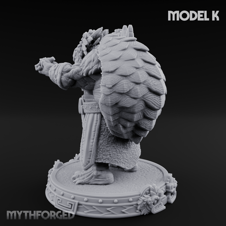 The Skull Shell Tribe K Miniature for Dungeons and Dragons, Pathfinder or other TTRPGs
