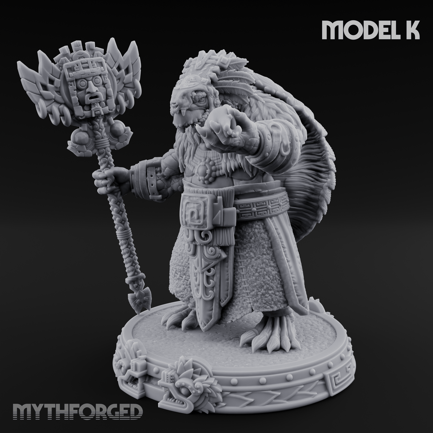 The Skull Shell Tribe K Miniature for Dungeons and Dragons, Pathfinder or other TTRPGs