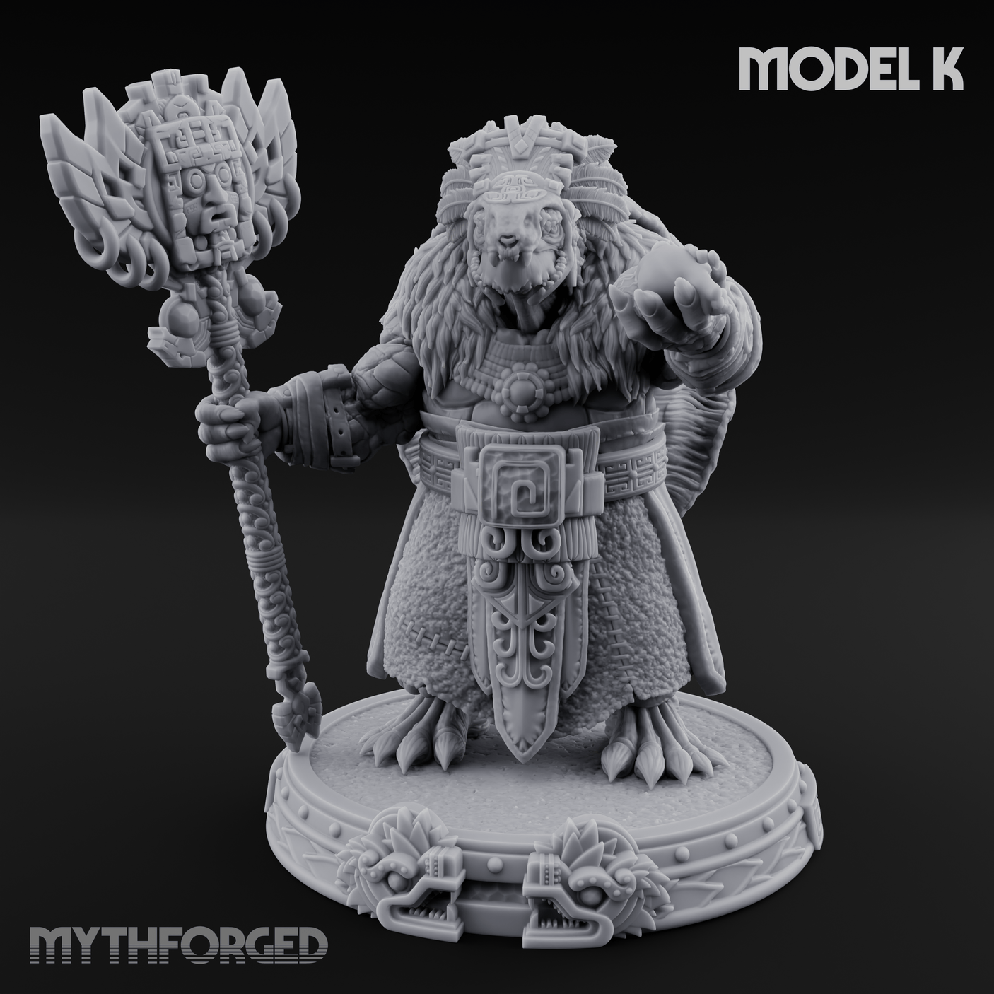 The Skull Shell Tribe K Miniature for Dungeons and Dragons, Pathfinder or other TTRPGs