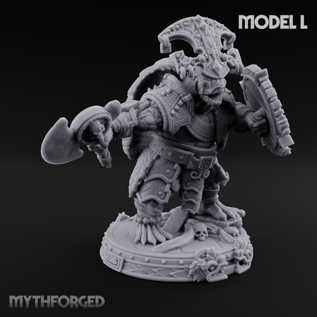 The Skull Shell Tribe Miniature for Dungeons and Dragons, Pathfinder or other TTRPGs