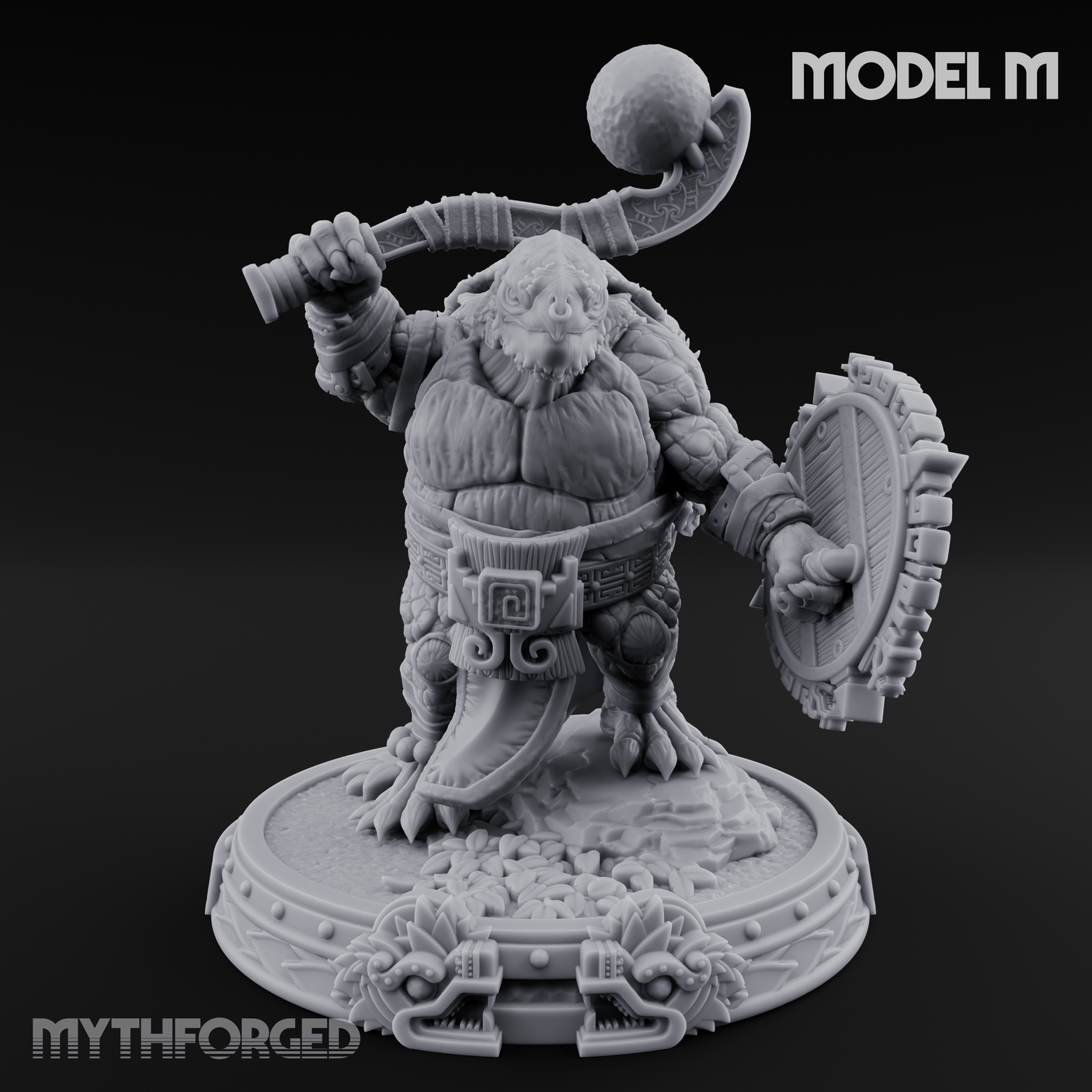The Skull Shell Tribe Miniature for Dungeons and Dragons, Pathfinder or other TTRPGs