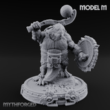 The Skull Shell Tribe Miniature for Dungeons and Dragons, Pathfinder or other TTRPGs