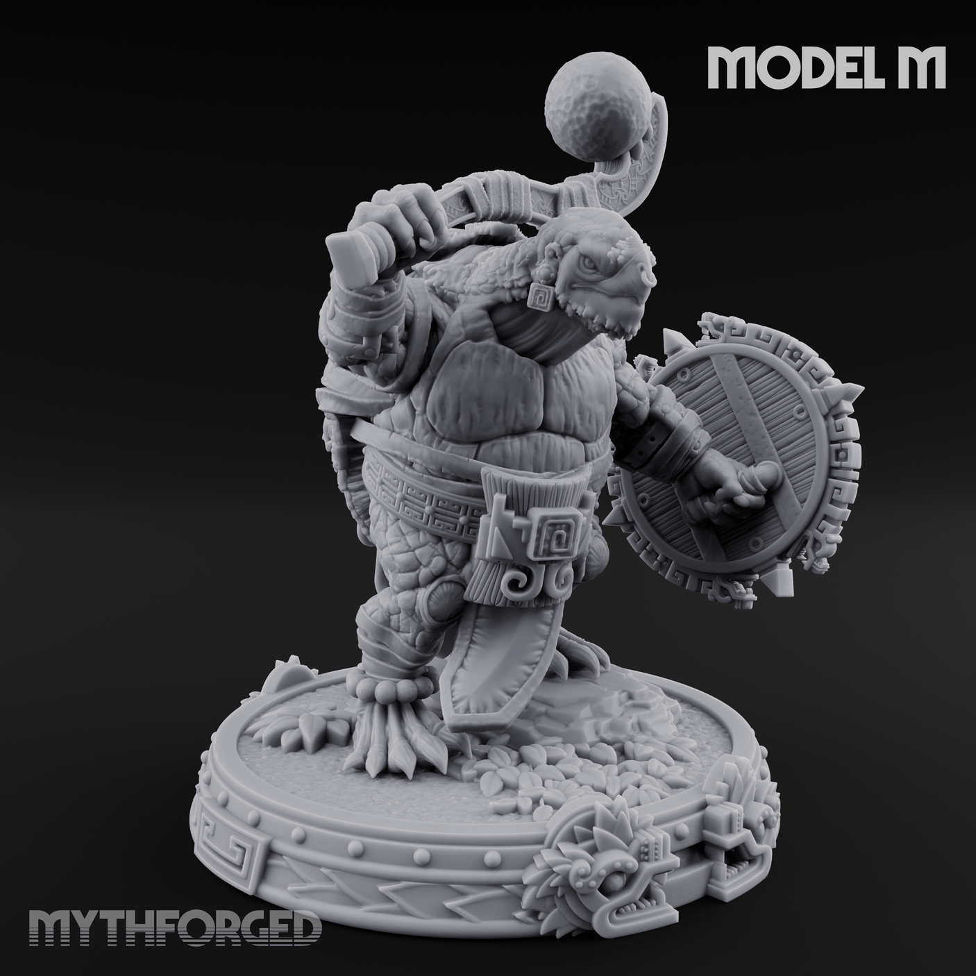 The Skull Shell Tribe Miniature for Dungeons and Dragons, Pathfinder or other TTRPGs