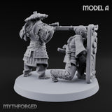 Tower Shield Lugging Ashigaru Shield Bearer A Miniature for Dungeons and Dragons, Pathfinder or other TTRPGs