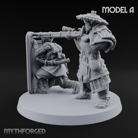 Tower Shield Lugging Ashigaru Shield Bearer A Miniature for Dungeons and Dragons, Pathfinder or other TTRPGs