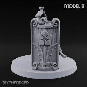 Tower Shield Lugging Ashigaru Shield Bearer B Miniature for Dungeons and Dragons, Pathfinder or other TTRPGs