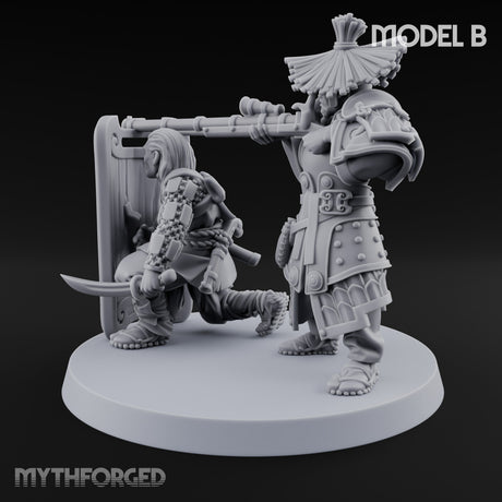 Tower Shield Lugging Ashigaru Shield Bearer B Miniature for Dungeons and Dragons, Pathfinder or other TTRPGs