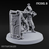 Tower Shield Lugging Ashigaru Shield Bearer B Miniature for Dungeons and Dragons, Pathfinder or other TTRPGs