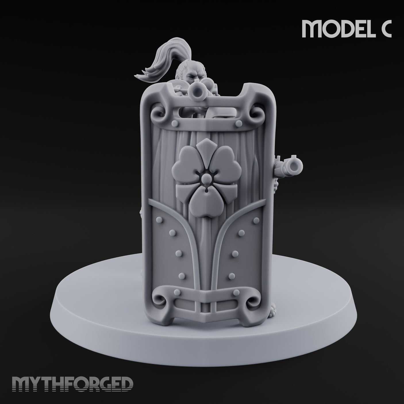 Tower Shield Lugging Ashigaru Shield Bearer C Miniature for Dungeons and Dragons, Pathfinder or other TTRPGs