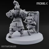 Tower Shield Lugging Ashigaru Shield Bearer C Miniature for Dungeons and Dragons, Pathfinder or other TTRPGs