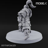 Tower Shield Lugging Ashigaru Shield Bearer C Miniature for Dungeons and Dragons, Pathfinder or other TTRPGs