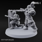 Tower Shield Lugging Ashigaru Shield Bearer C Miniature for Dungeons and Dragons, Pathfinder or other TTRPGs