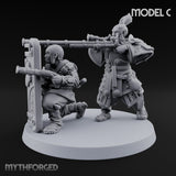 Tower Shield Lugging Ashigaru Shield Bearer C Miniature for Dungeons and Dragons, Pathfinder or other TTRPGs