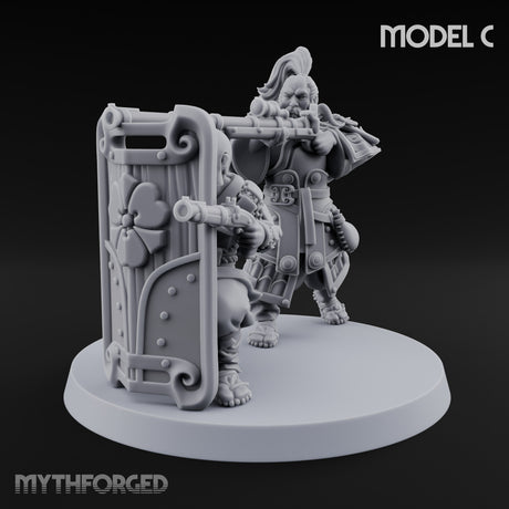 Tower Shield Lugging Ashigaru Shield Bearer C Miniature for Dungeons and Dragons, Pathfinder or other TTRPGs